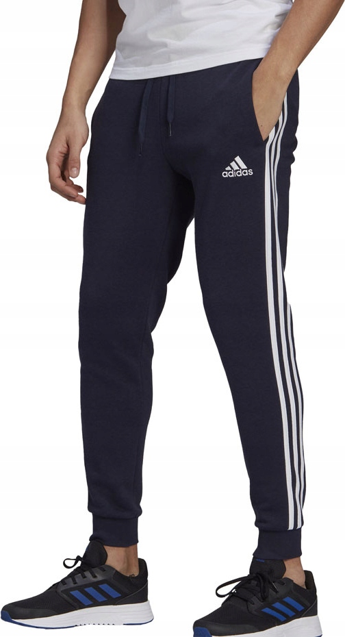 Pánské Kalhoty Adidas Essentials Slim 3 Stripes Pants Tmavě Modré, Velikost S