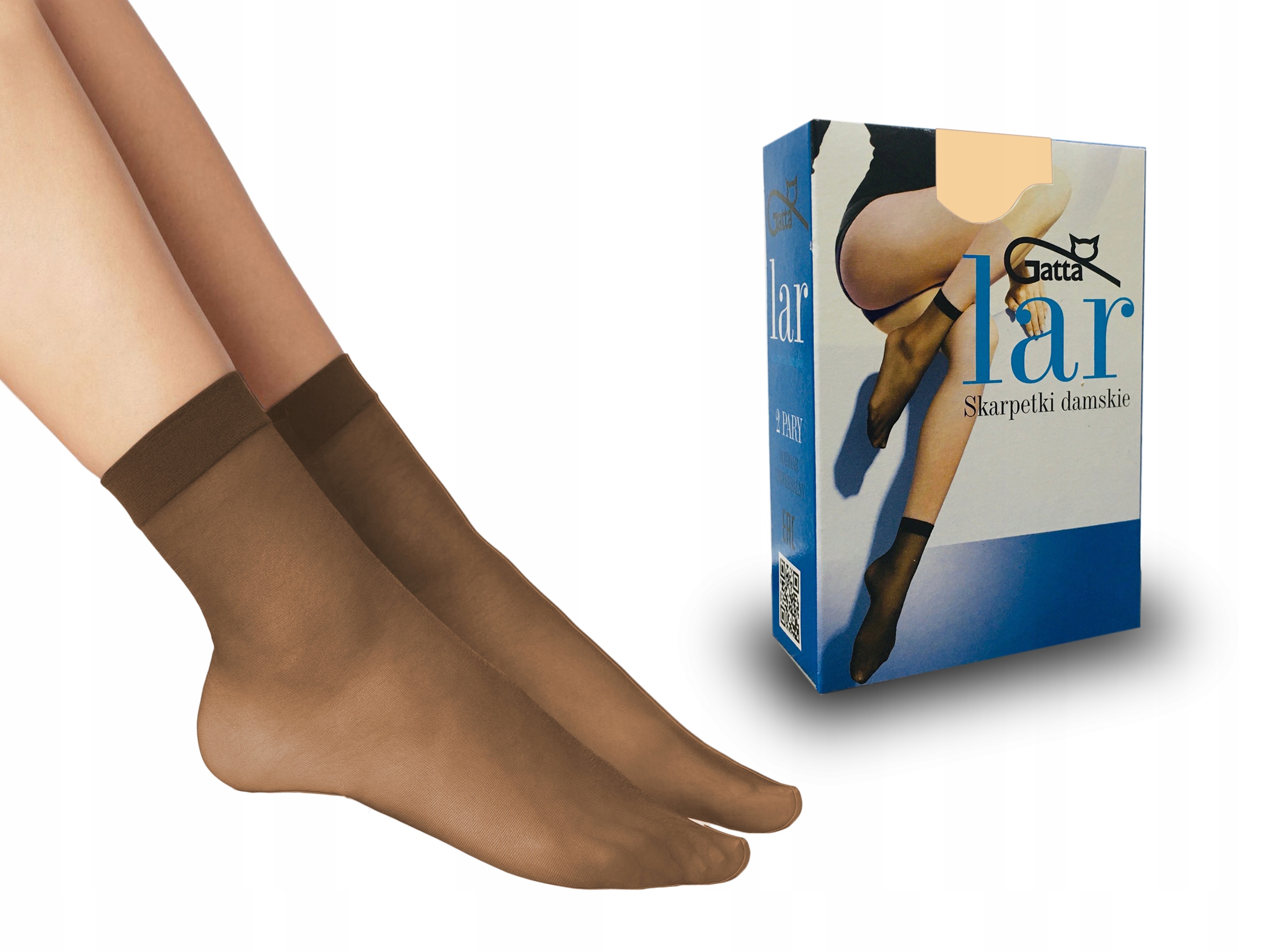 

Gatta skarpetki Lar, 15 den, 2 pary lycra antilope
