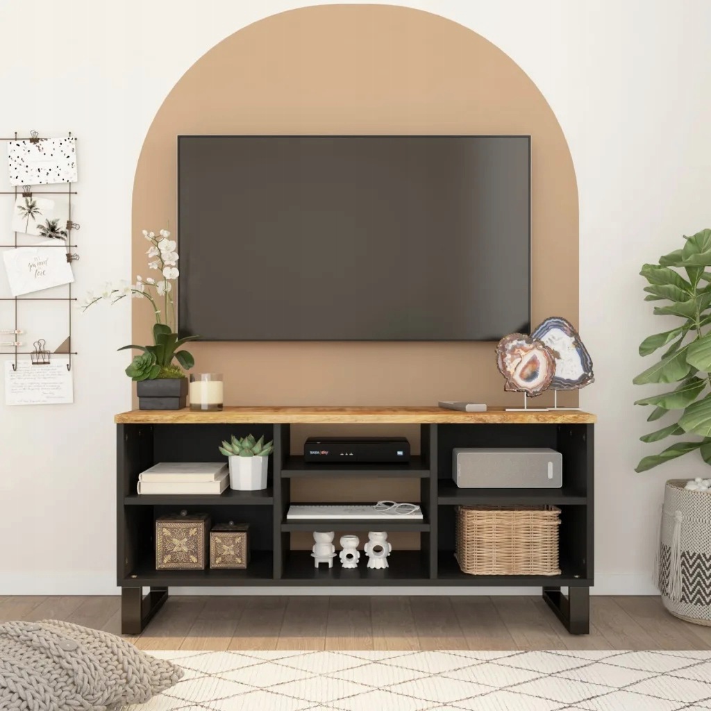 vidaXL Szafka Rtv, 100x33x46 cm, mango i materiał drewnopochodny