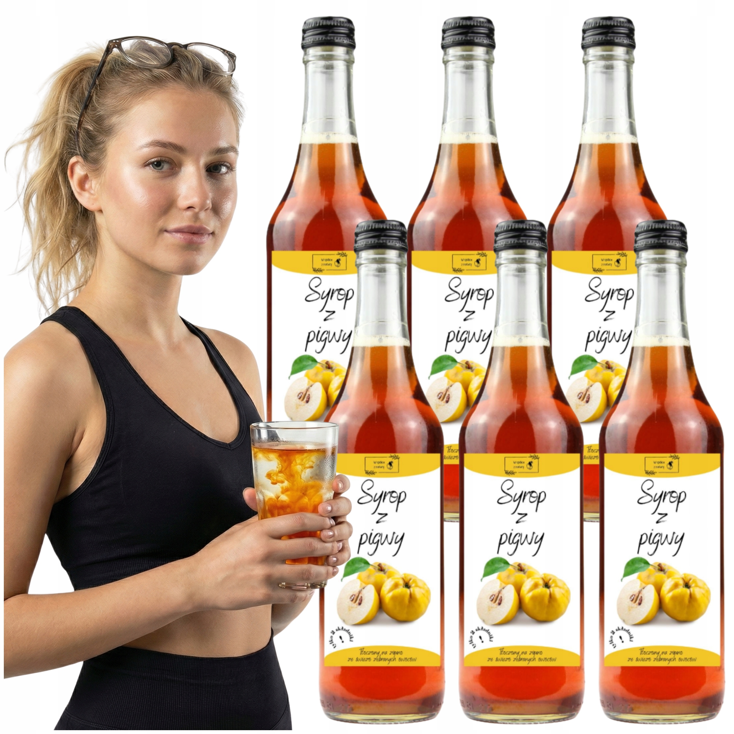 Syrop z Pigwy Syrop Pigwowy 500ml zestaw 6szt