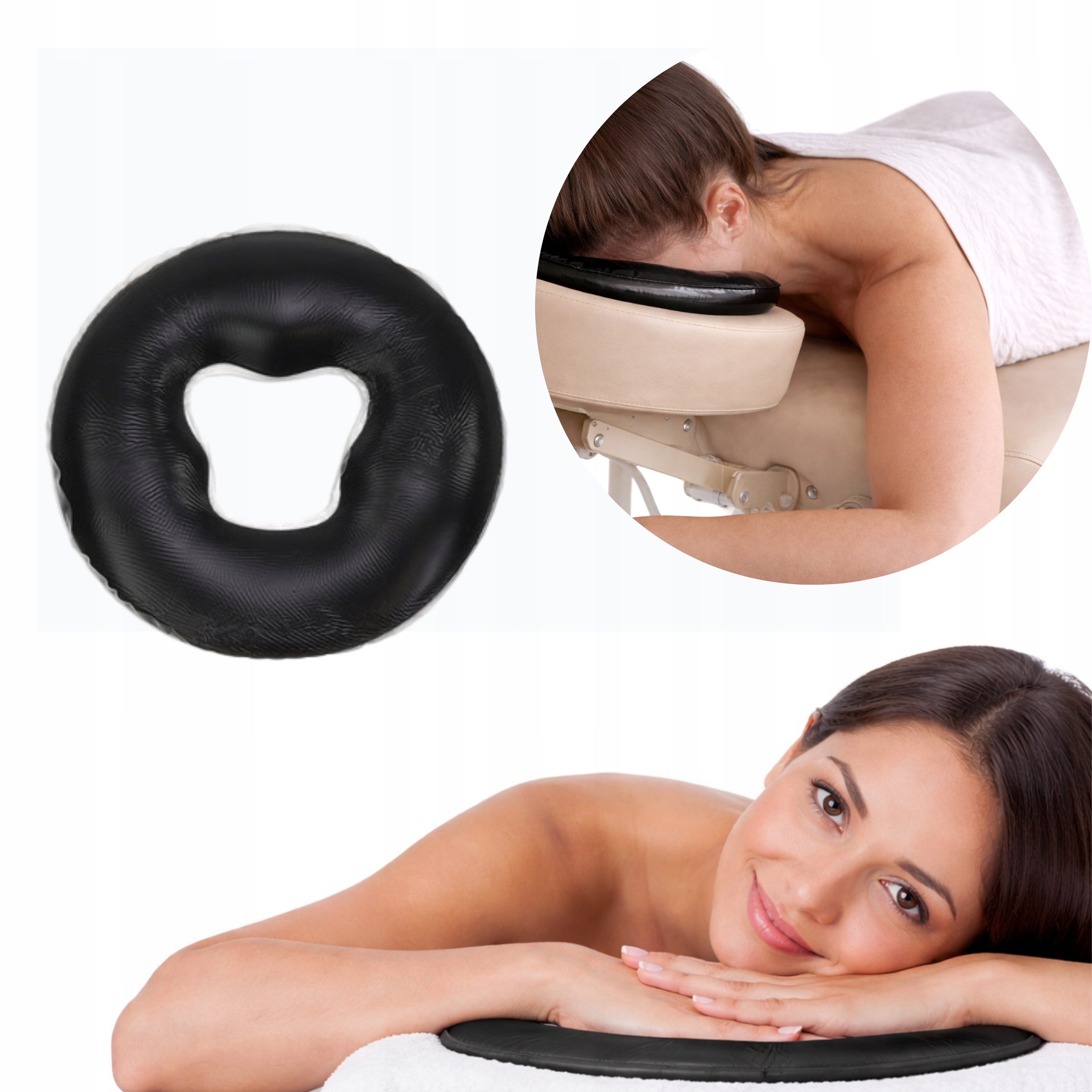 Poduszka Silikonowa Pod Twarz Kosmetyczna Stół Do Masażu Komfort Relaks