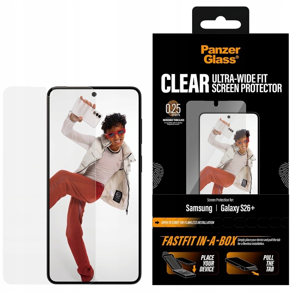 Tvrzené sklo PanzerGlass Ultra-Wide Fit FastFit pro Samsung Galaxy S26+
