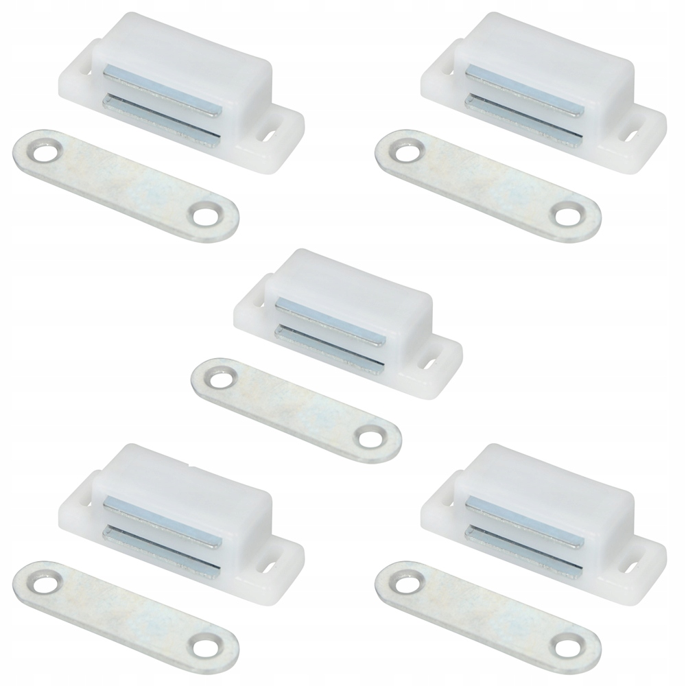 

5x Zatrzask Meblowy, Magnes, Zamek, Mocny Biały