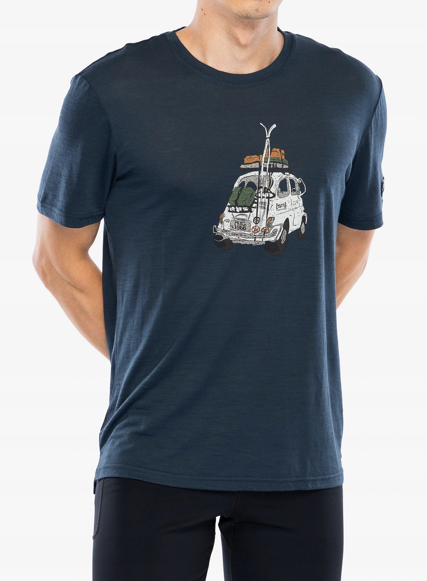 Tričko s potiskem Super.natural Carski Tee blueberry/various L