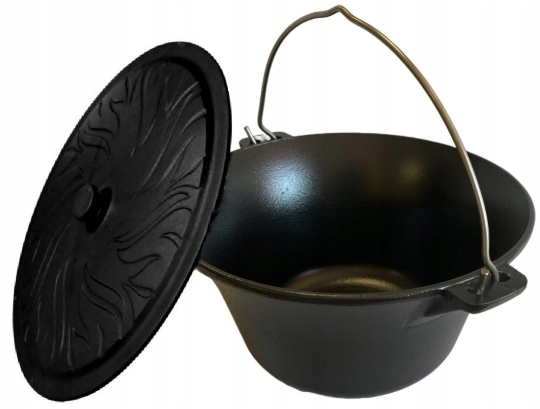 Litinový Maďarský Kotlík 8 L s litinovým víkem