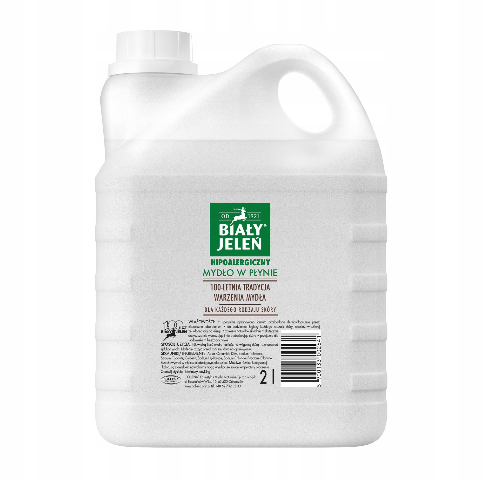 BIAŁY JELEŃ MYDŁO W PŁYNIE ZAPAS 2L NATURALNE