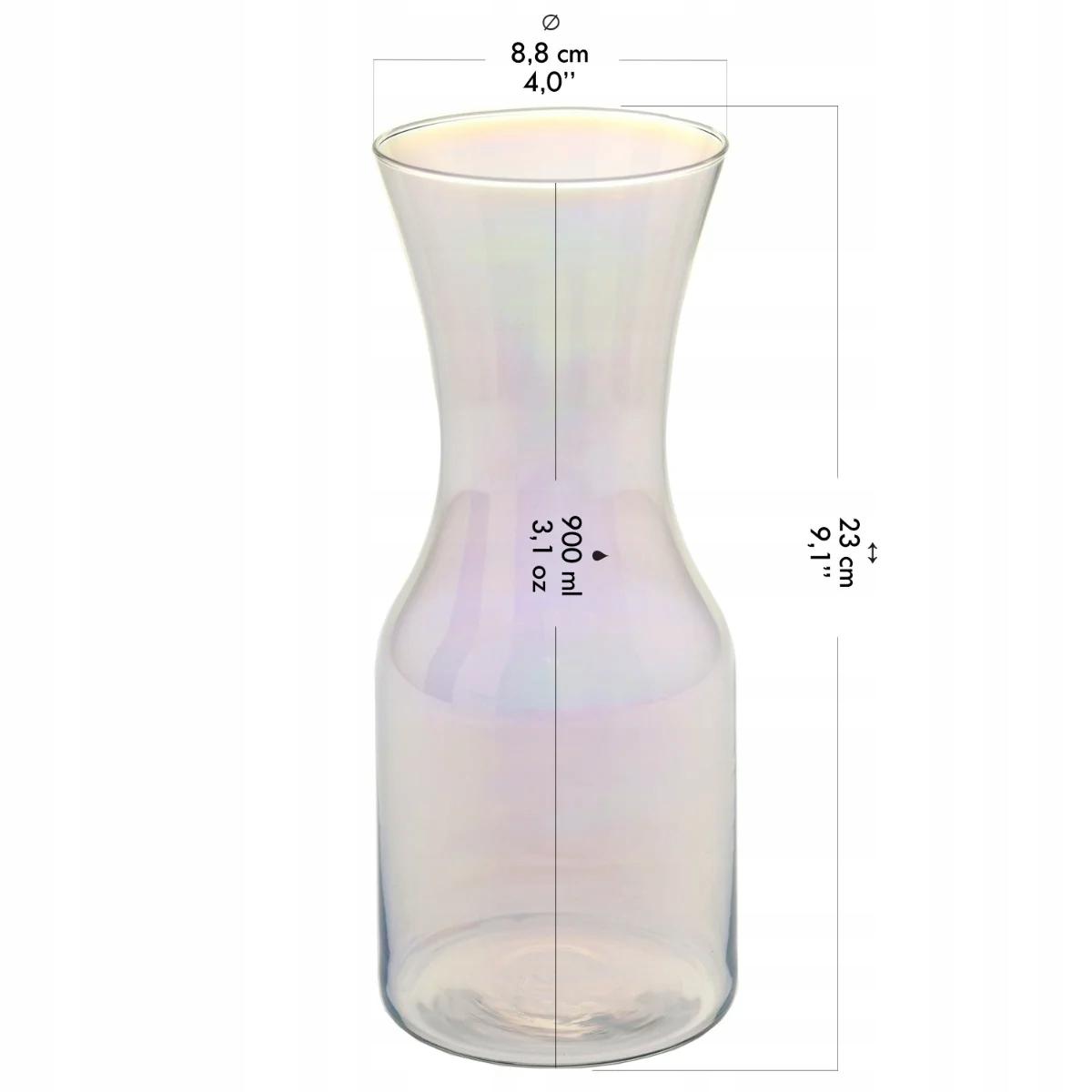 Opalizująca karafka do wody KROSNO Rainbow 900ml Stan opakowania oryginalne