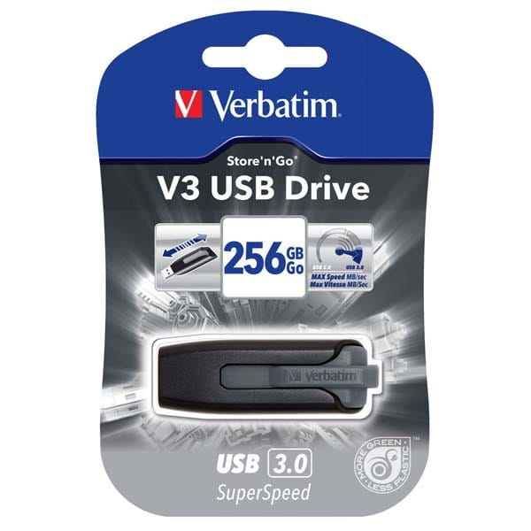 Pendrive Verbatim V3 256 GB USB 3.0 czarny