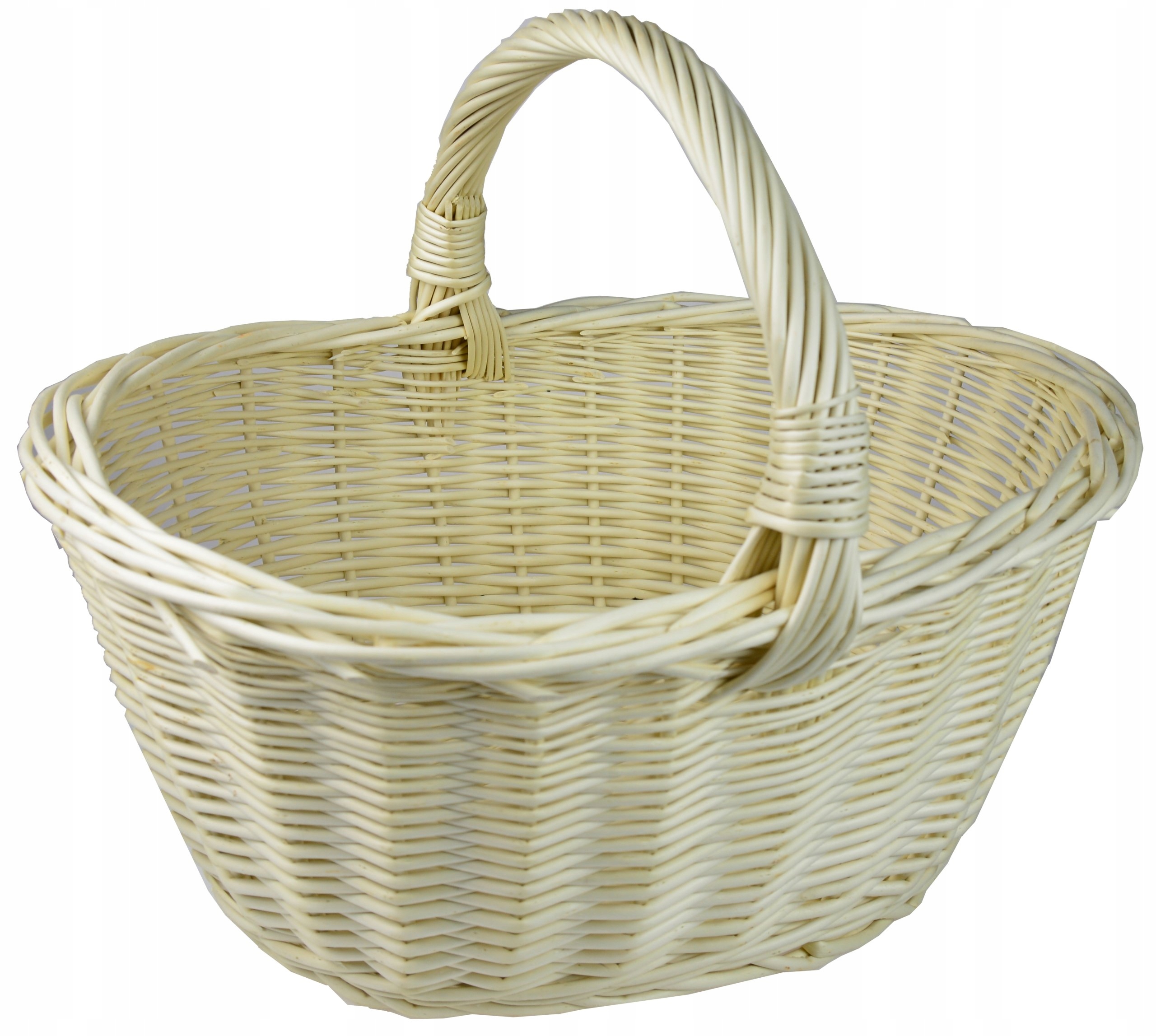 

Wiklinowy Kosz Na Zakupy piknik XL Biały