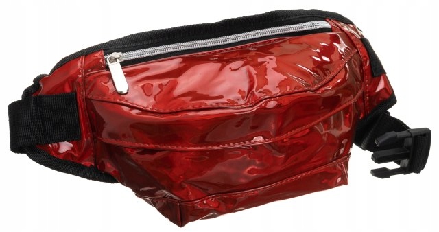 

Błyszcząca saszetka nerka damska kolory biodrowa