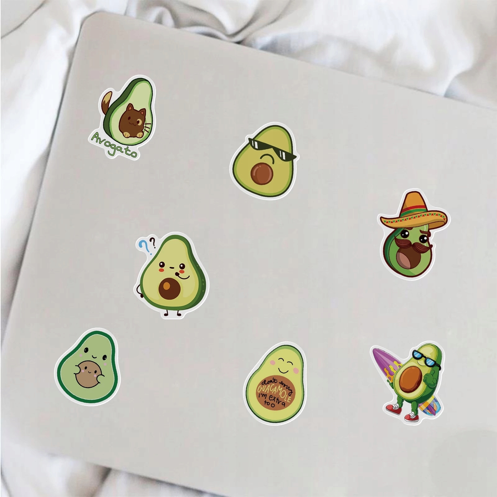 NAKLEJKI ZESTAW NA WALIZKE LAPTOP MIX AWOKADO 50sz Szerokość 5 mm