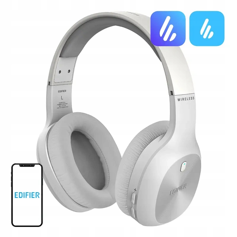 Vezeték nélküli fejhallgató Edifier W800BT Plus, aptX (fehér)