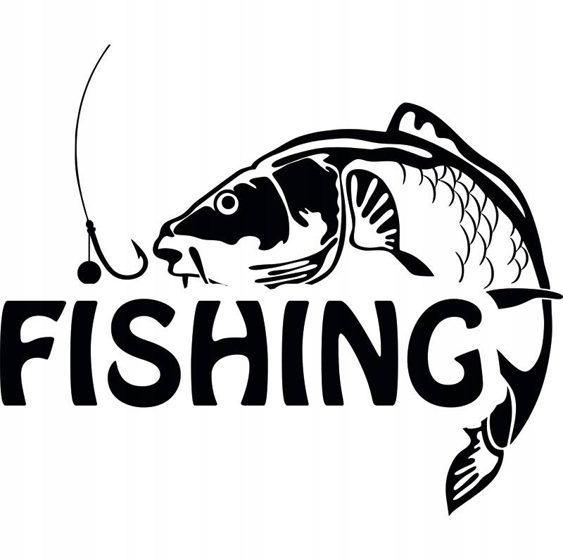

Naklejka na samochód Fishing Wędkarz Łowienie Ryb