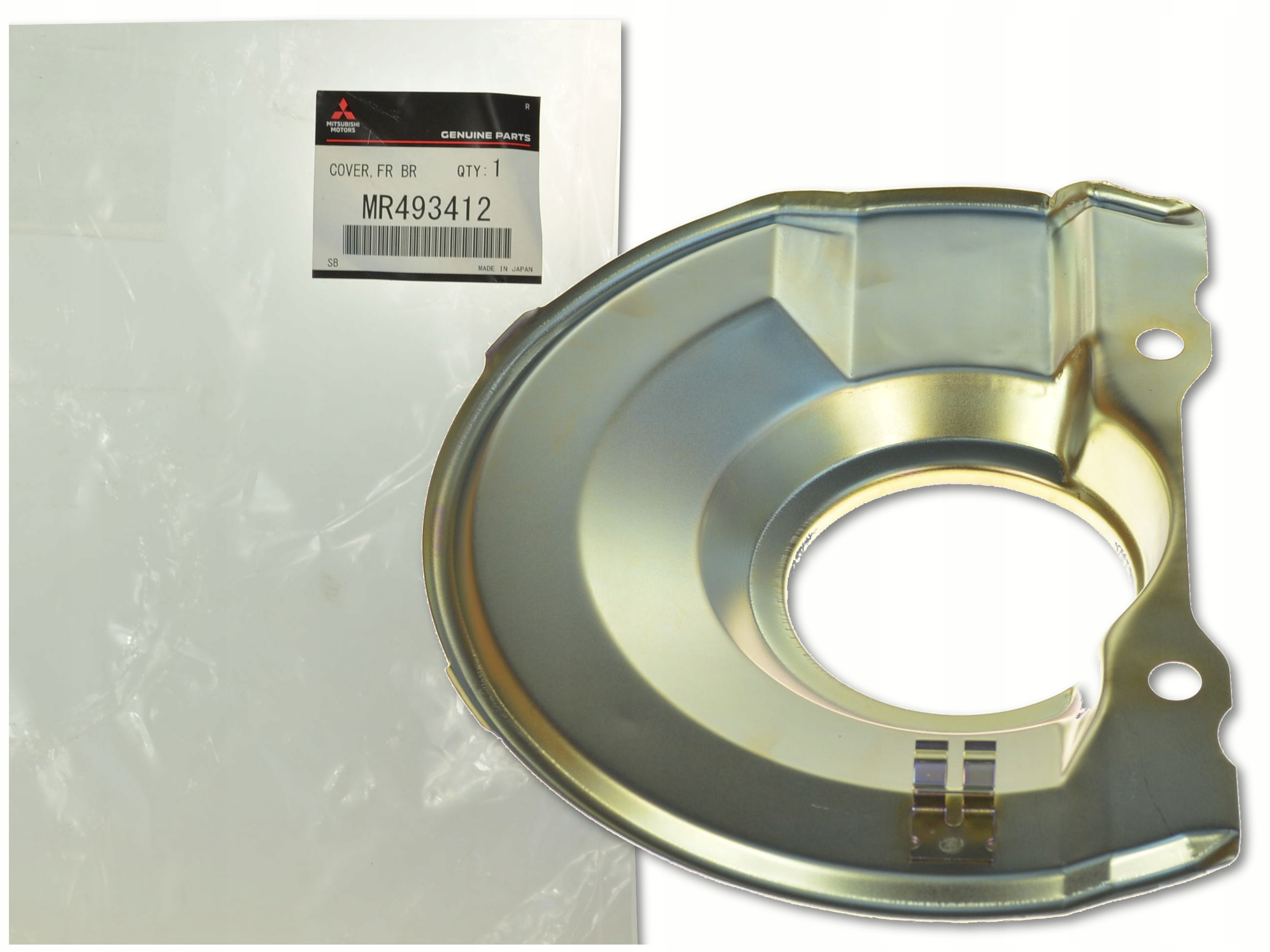 OSŁONA TARCZY HAMULCOWEJ PRAWY PRZÓD MR493412 ORYGINAŁ MITSUBISHI