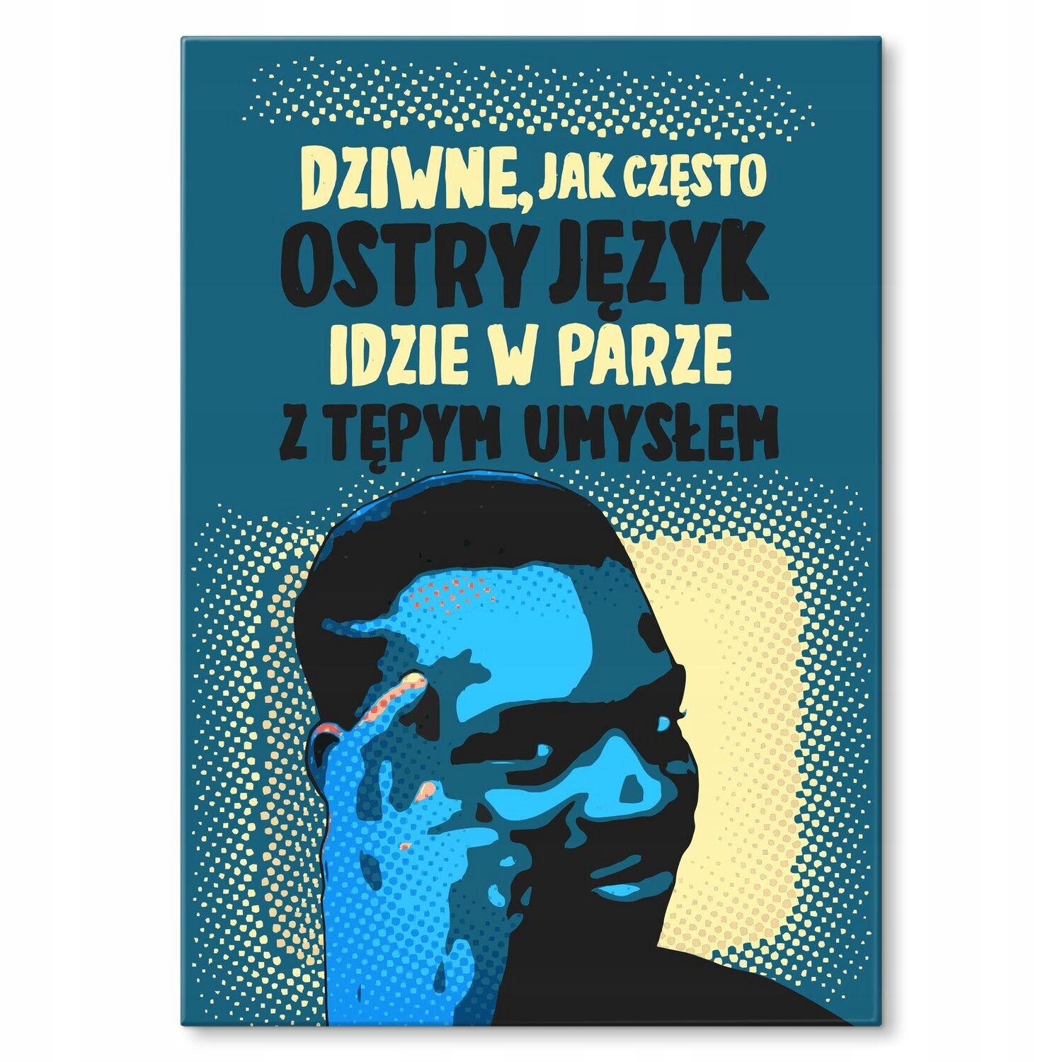 Kovový plakát s ostrým jazykem Dárek 42 x 59 cm