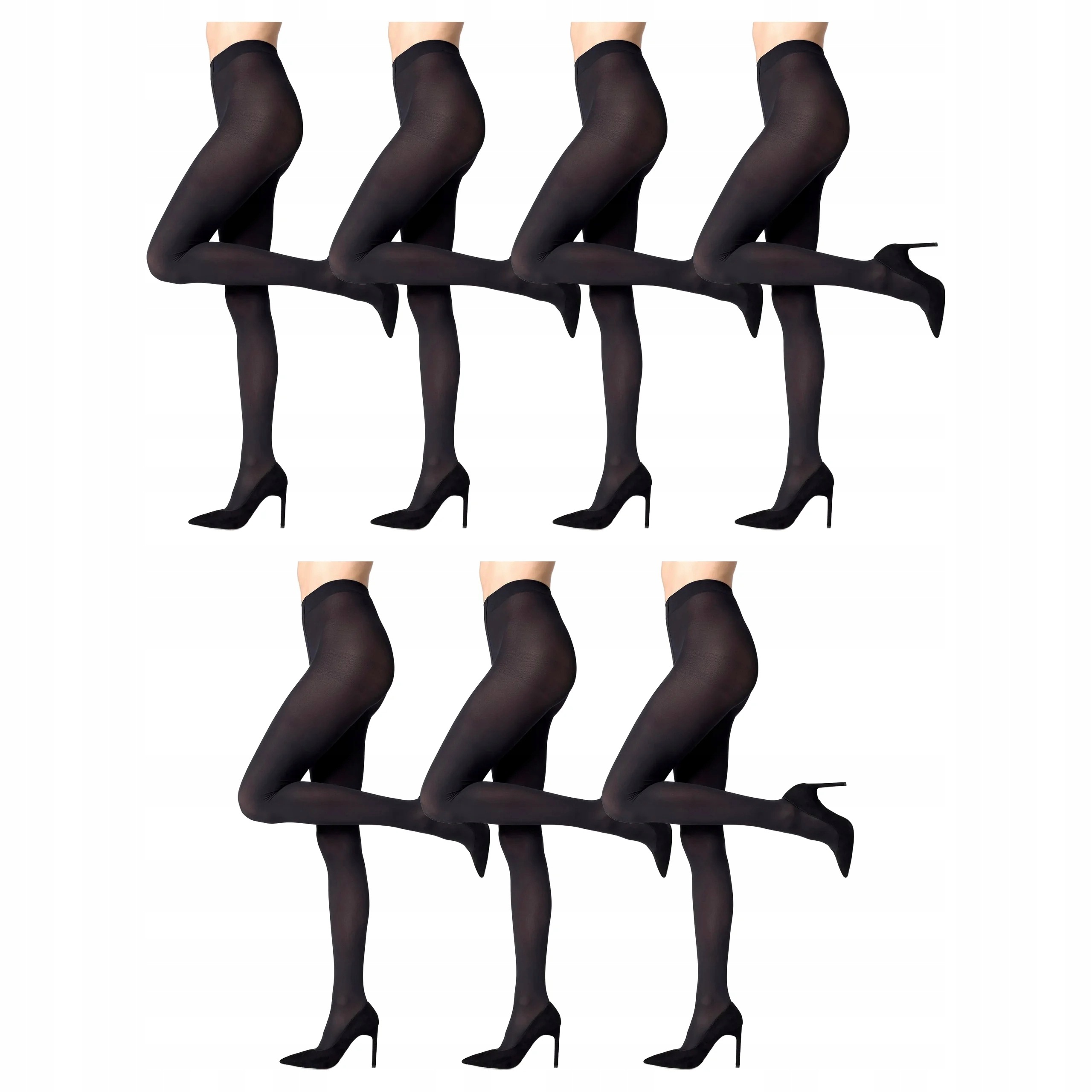 7 x Punčocháče matné elastické z mikrovlákna Tonic 40 Marilyn 4-L Nero