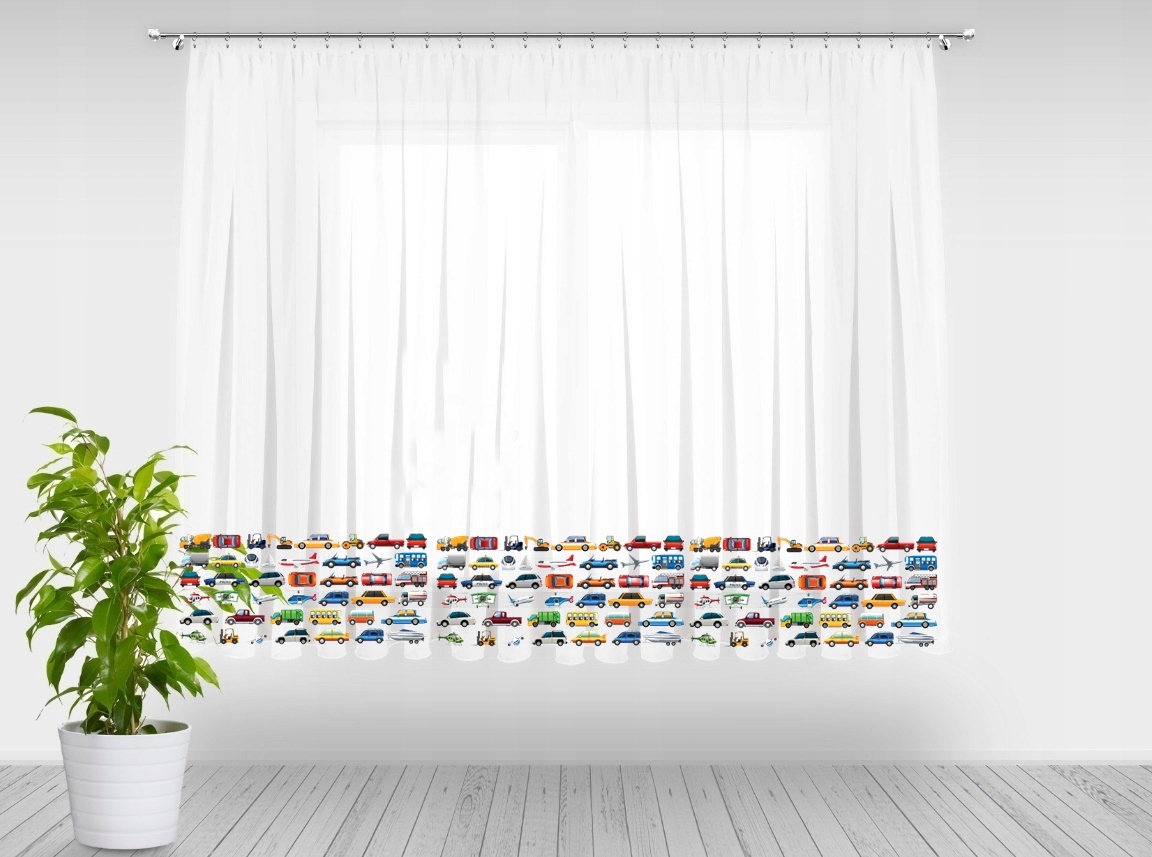 firanka dziecięca motywy szelki 250 cm