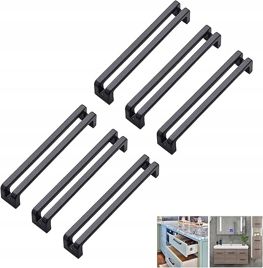 6 X Kuchyňský Držák Na Polic Skříně Komody, Moderní, Zinek, Černý