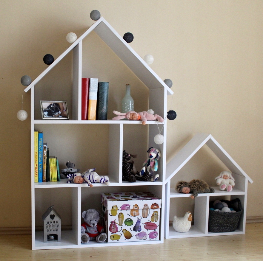 Regał domek duży i mały dla dzieci