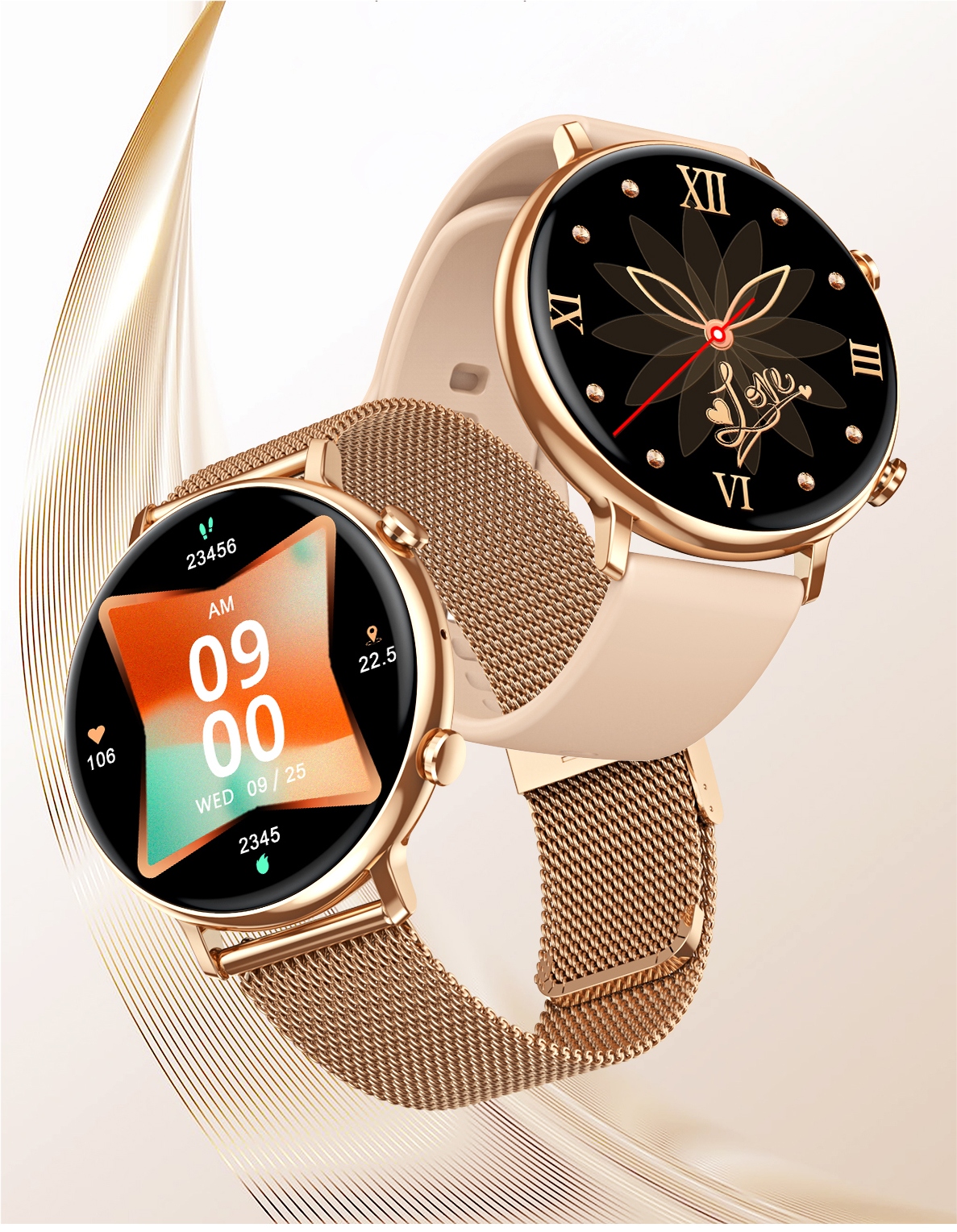 SMARTWATCH ZEGAREK DAMSKI POLSKIE MENU ROZMOWY POWIADOMIENIA SPORT 4 PASKI Rodzaj smartwatch