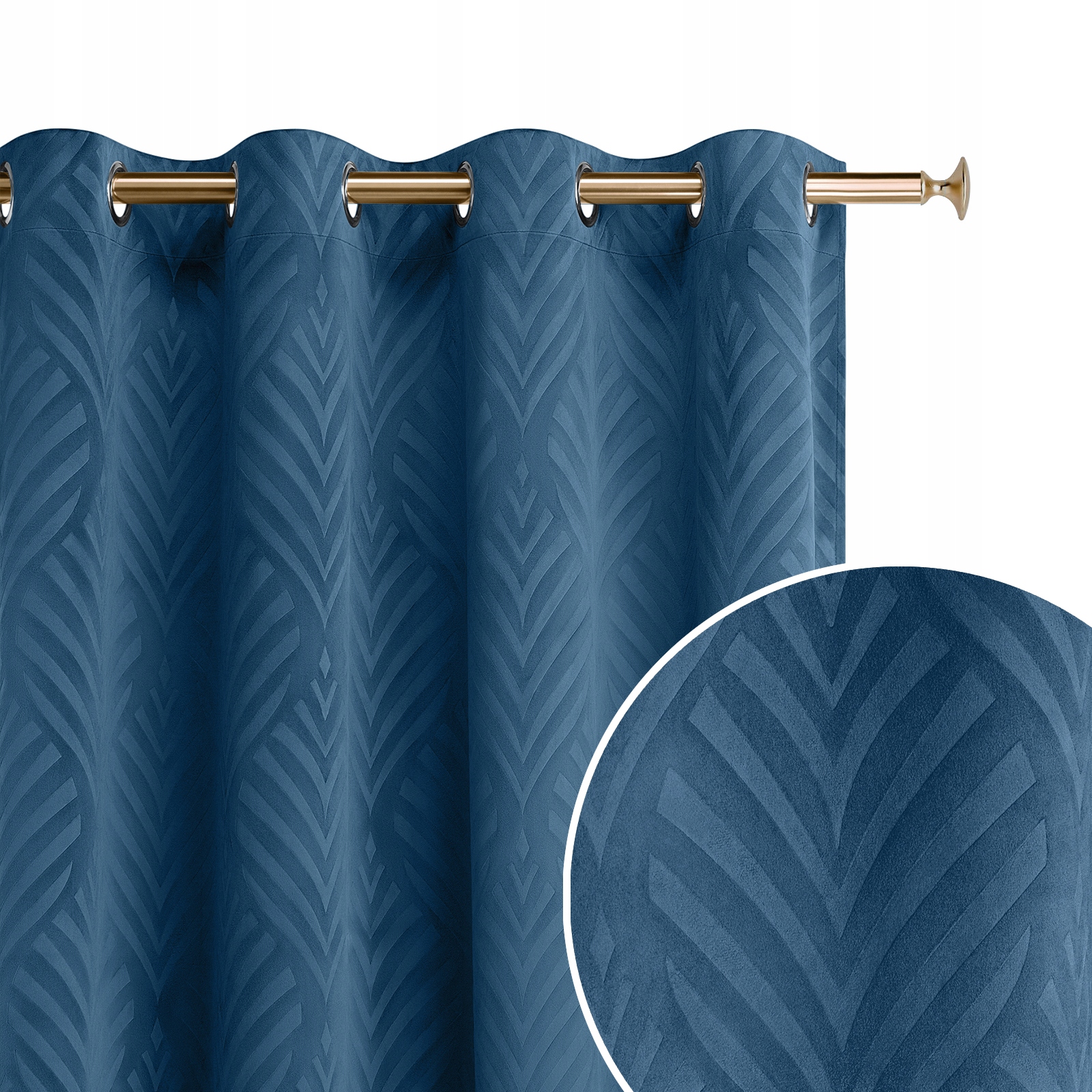 

Zasłona gotowa welurowa granatowa 140x250 Leafly S