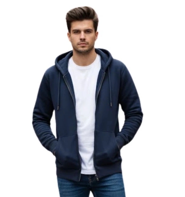 Pánská mikina s kapucí tmavě modrá, vel. S