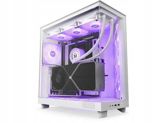 Nzxt skříň H6 Flow Rgb dvoukomorová MidT 3x120mm Rgb fan 2xUSB 3.2