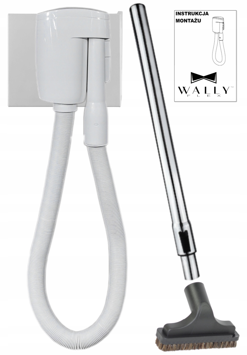 Wally Flex bílý s sadou příslušenství, zvětšenou hadicí 2-8 m a stojanem