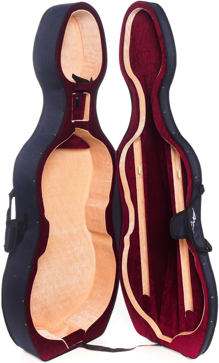 Violoncellové pouzdro Classic violoncello 4/4 M-case Tmavě modrá, Bordo-béžová