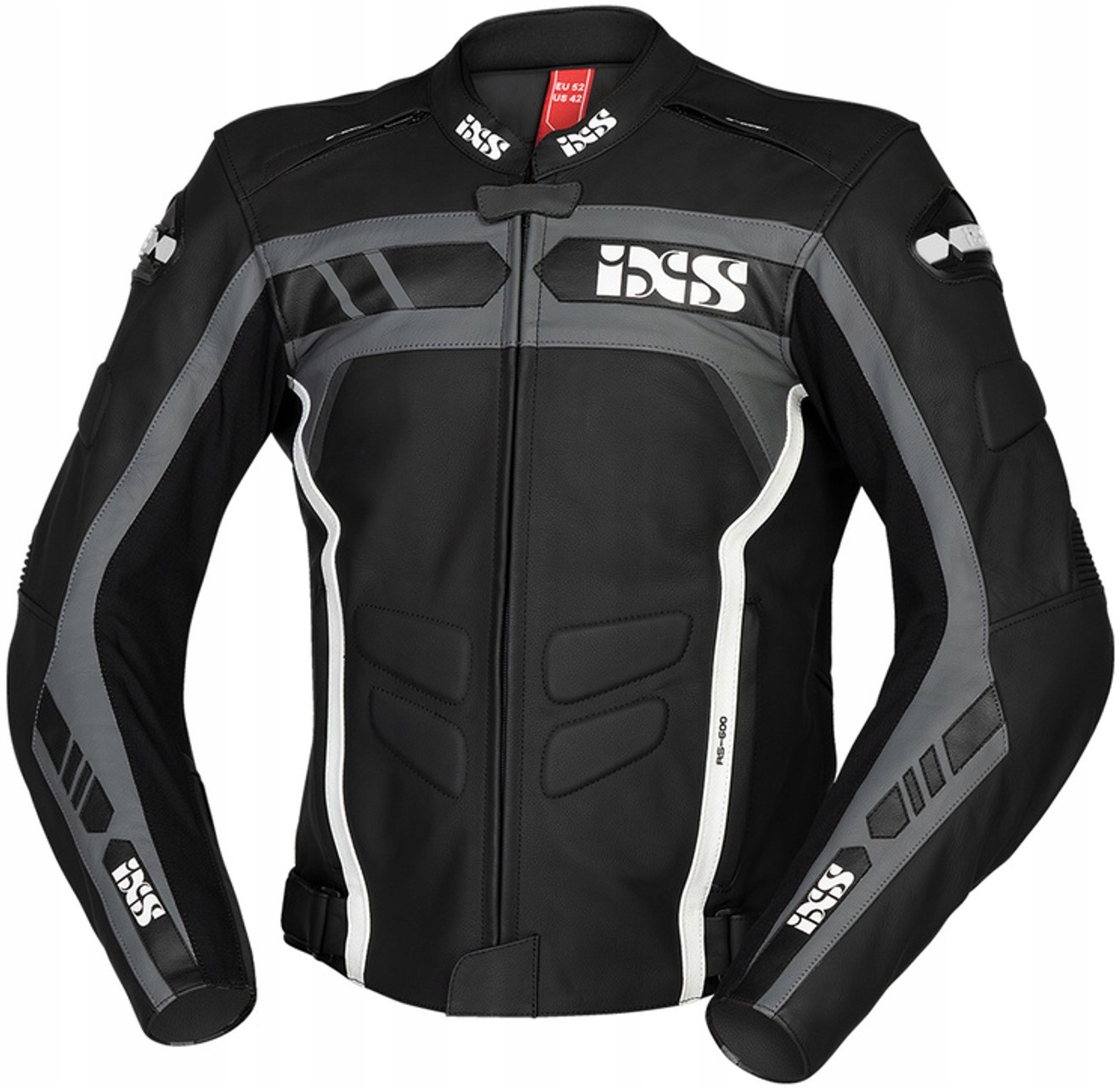 Kožená bunda Ixs Rs-600 Black/Grey/White 54