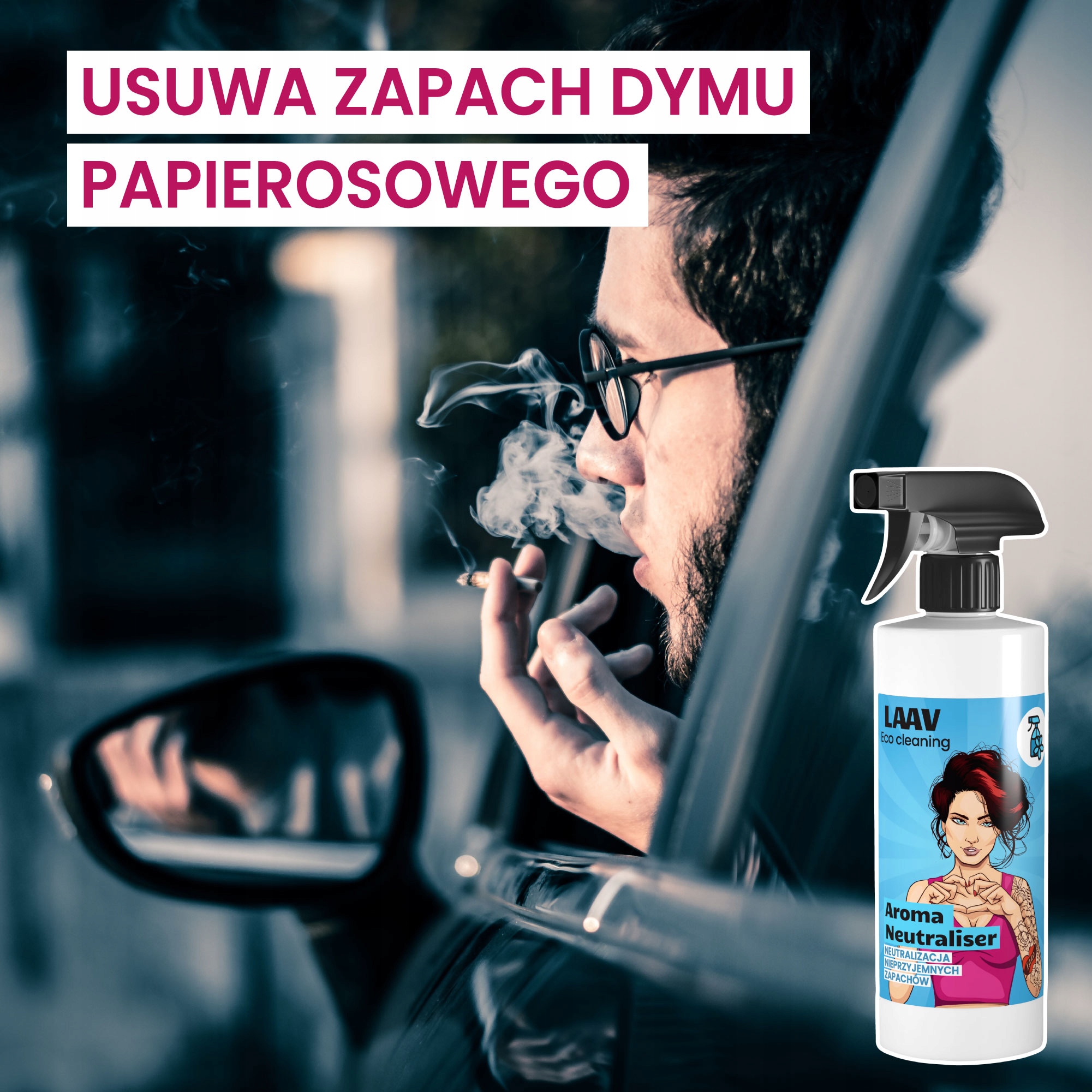 NEUTRALIZATOR zapachów zwierząt papierosów do auta ODŚWIEŻACZ LAAV 500ml x3 Rodzaj atomizery