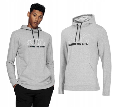 Bluza męska 4F BLM017 z kapturem jasno szara 2XL