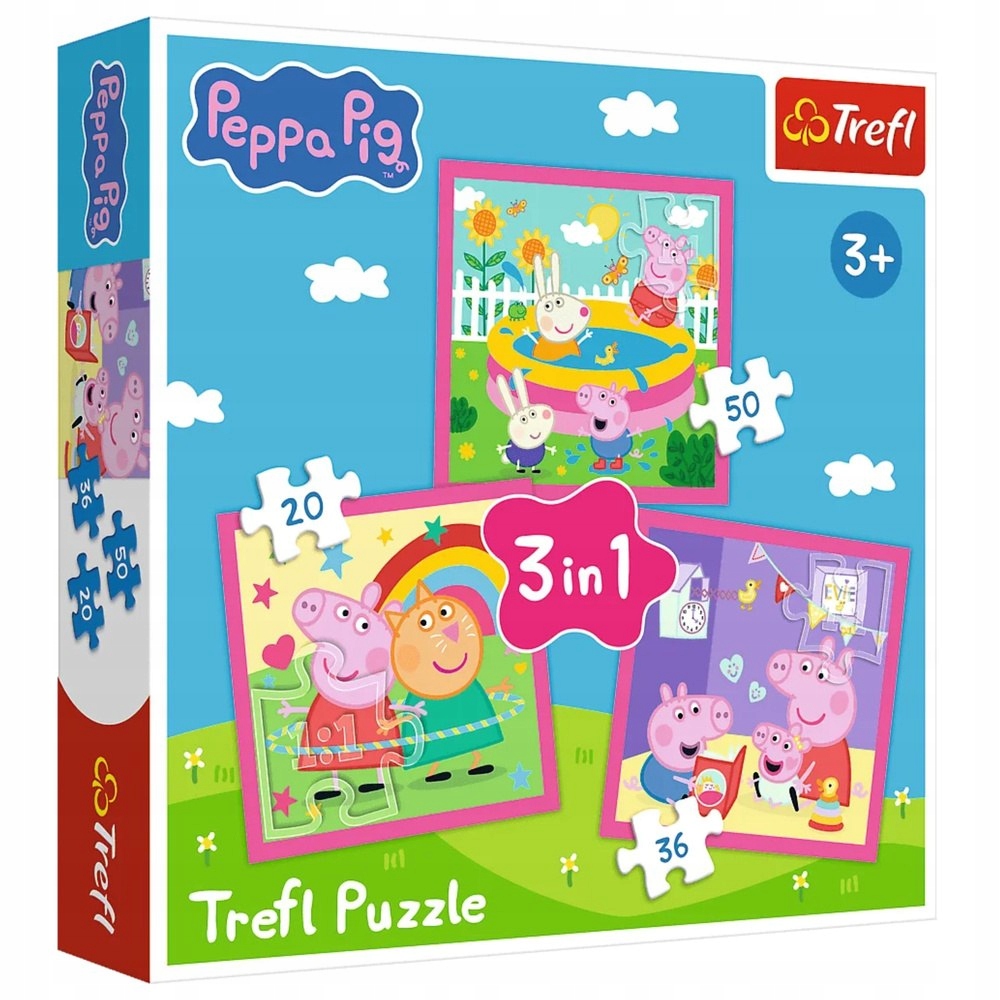 Trefl Puzzle 3w1 Peppa i przyjaciele_2