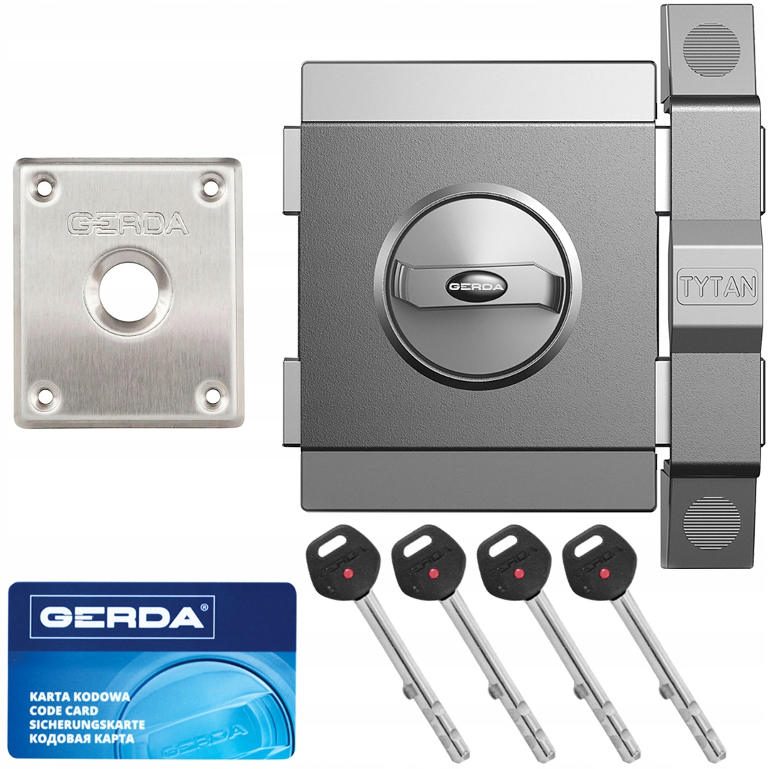 Zámek Gerda Tytan Zx grafit levý GT8 dlouhý třída 85mm