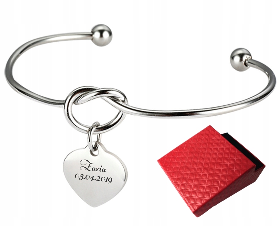 

Srebrna Bransoletka Z Grawerem stal 316L