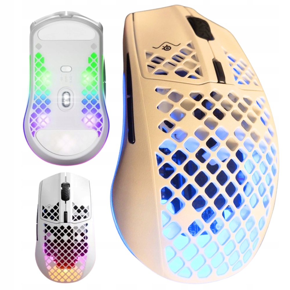 Herní myš SteelSeries Aerox 3 Bezdrátová bílá 18 000 Dpi Lehká
