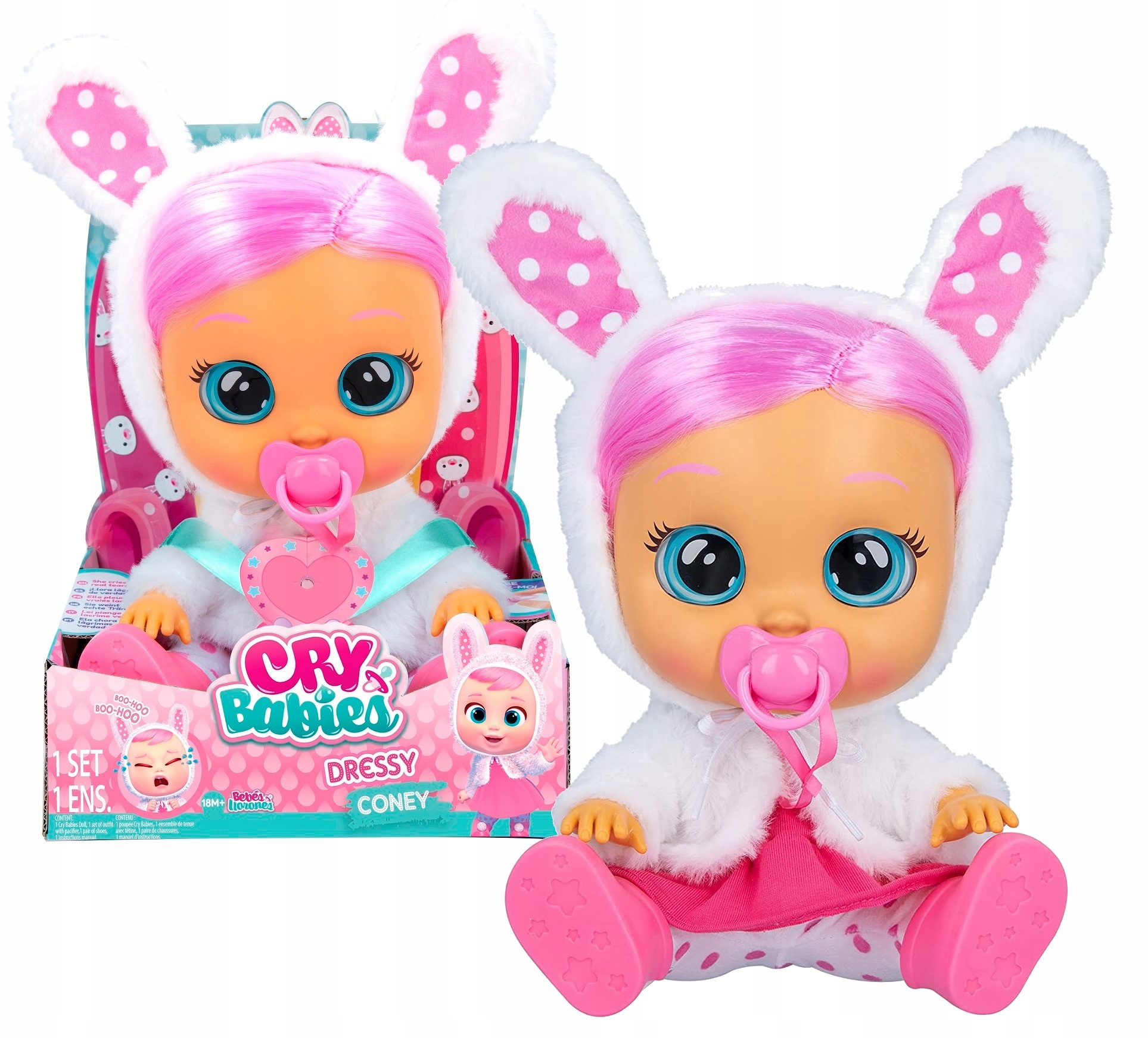 

Cry Babies Lalka Coney Króliczek Płaczący Bobas