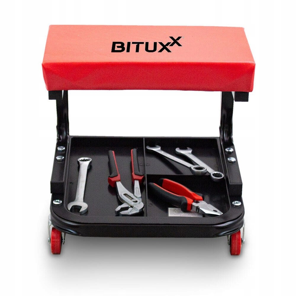 Стул для гаража на колесах hoker с полкой стул