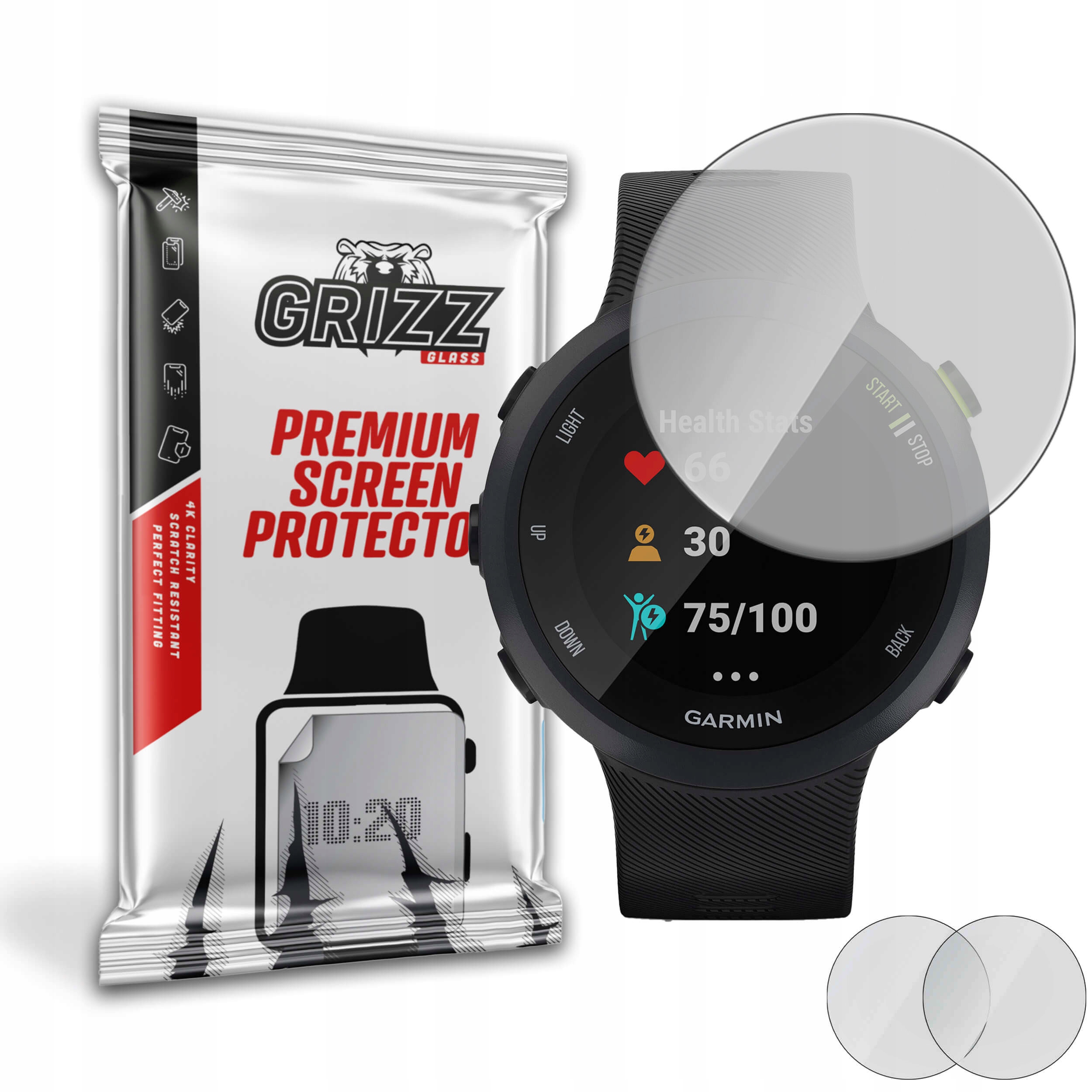2-PAK Antyodciskowa folia ochronna do Garmin Forerunner 45mm