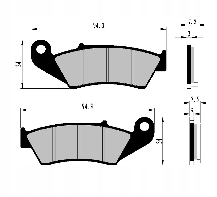 KLOCKI HAMULCOWE PRZÓD YAMAHA WRF WR 450 F 03-15 FA185 Producent Nistal