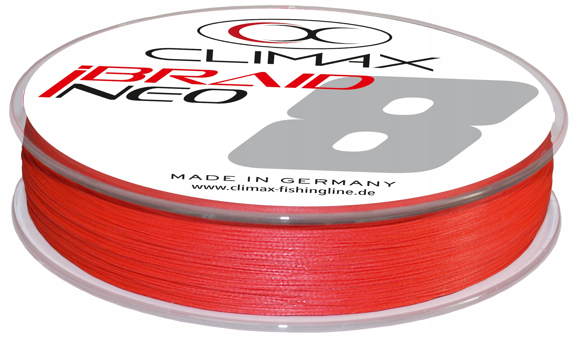 Plecionka 0.10mm 6.7kg 135m Climax iBraid Neo spinning czerwona X8