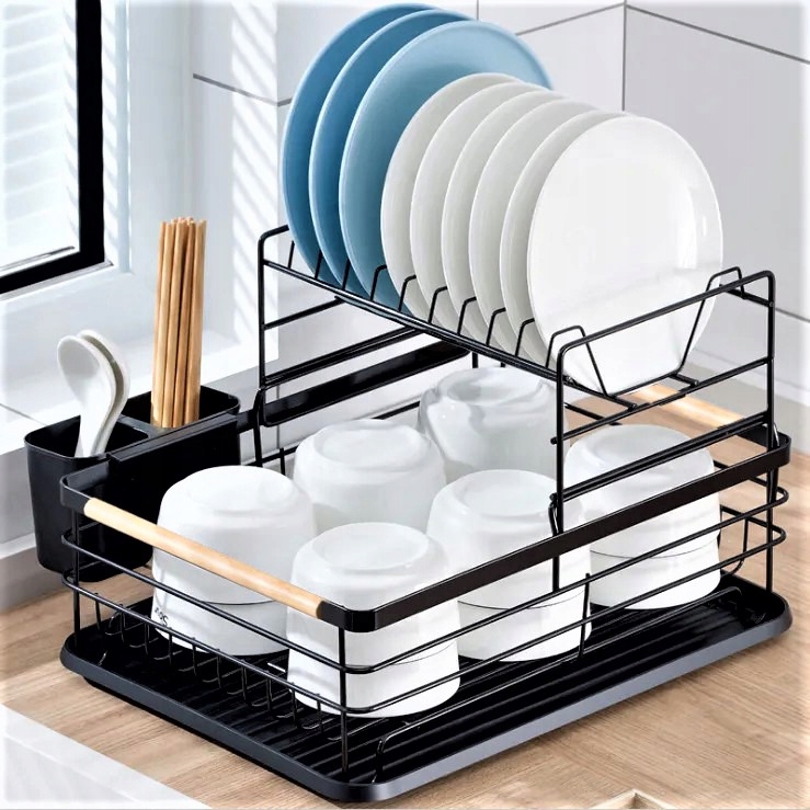 SUSZARKA DO NACZYŃ DWUPOZIOMOWA OCIEKACZ TALERZE Marka Brunbeste