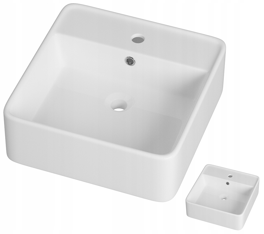 Obdĺžniková Umývadlová Doska Biela Keramická Kúpeľňová S Prepadom