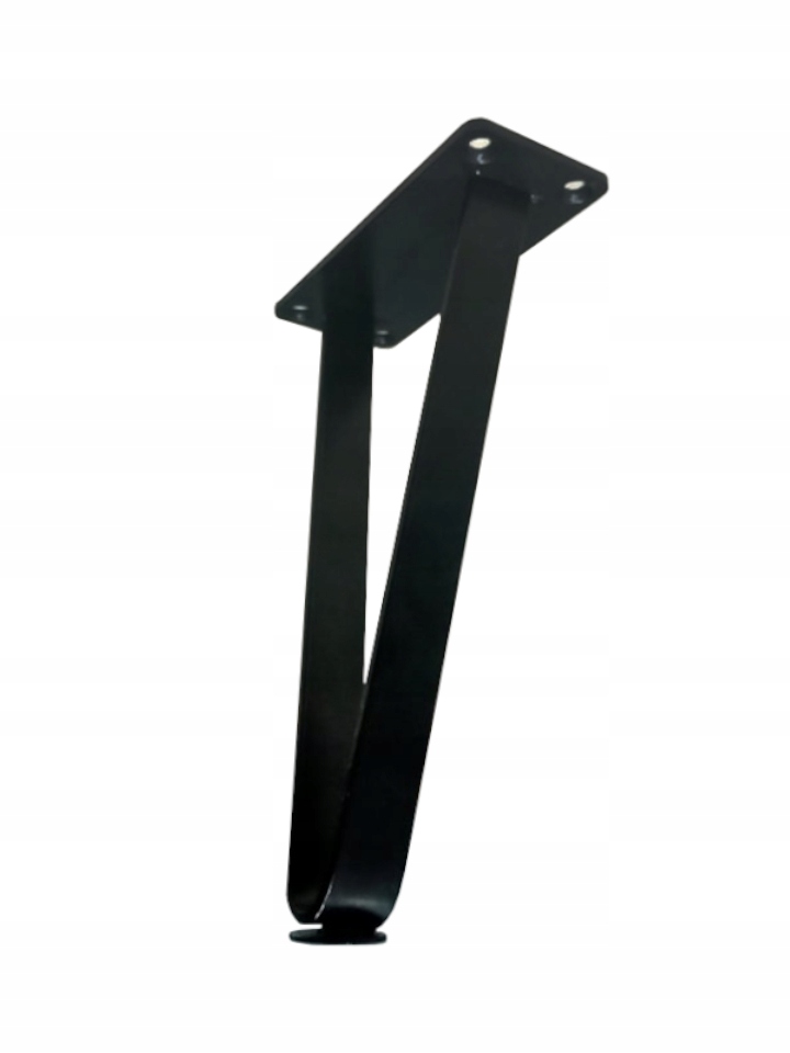 

Noga Hairpin z płaskownika podwójna 20 cm Czarna