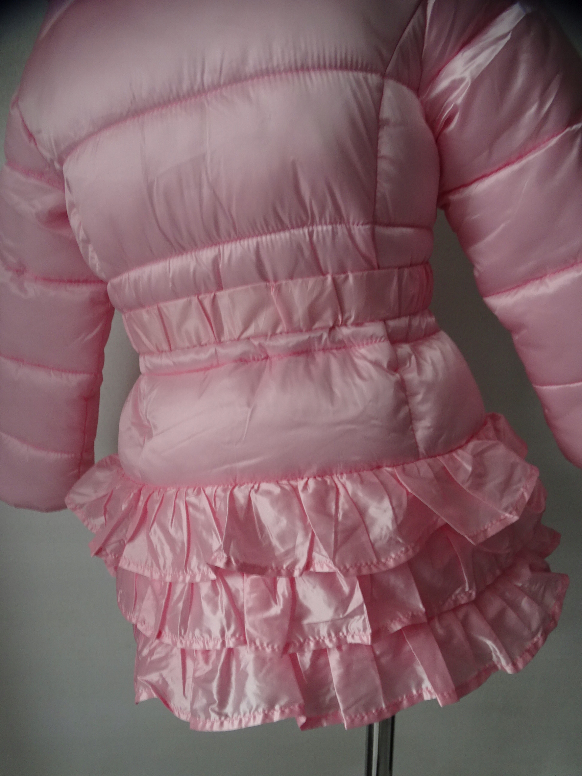 OUTLET OCIEPLANA KURTKA-PŁASZCZ FALBANKI OVS 98 Marka OVS