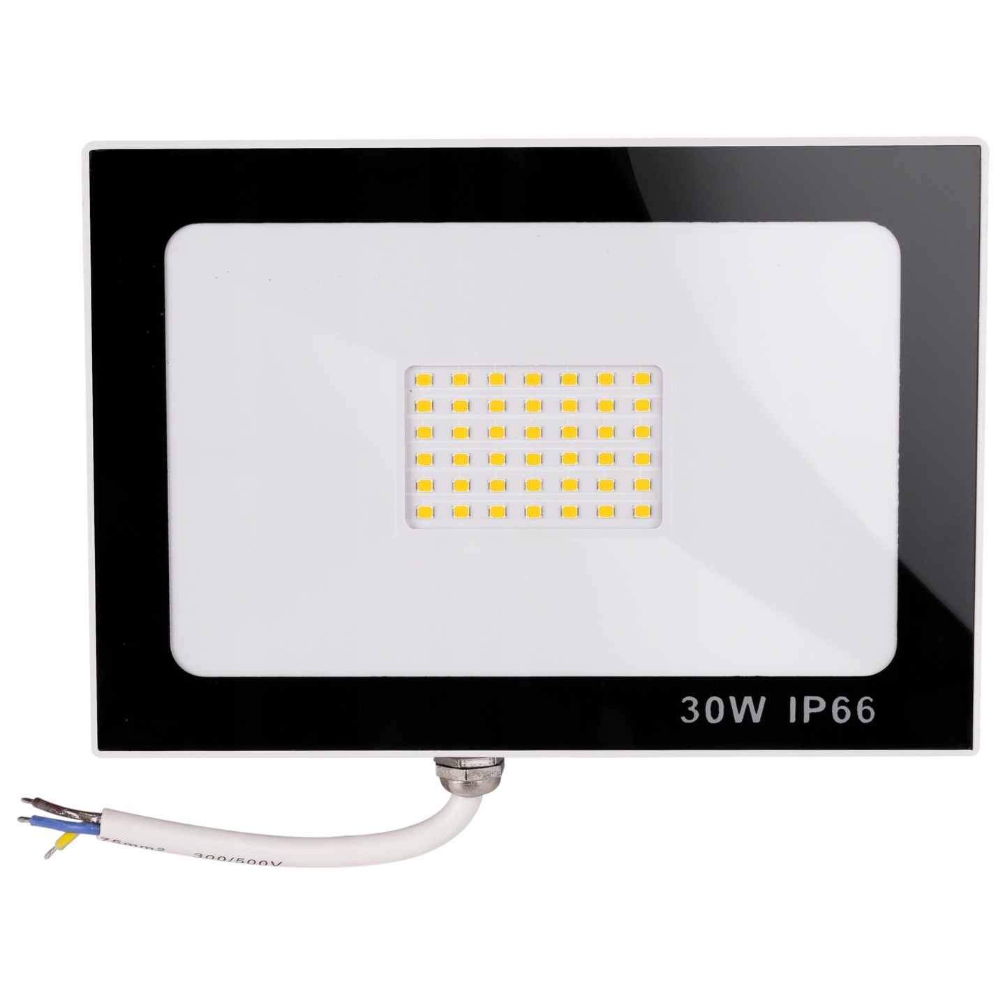 Halogen Reflektor LAMPA ROBOCZA NAŚWIETLACZ LED CCD 30W 3300lm + KABEL Temperatura barwowa 4500 K