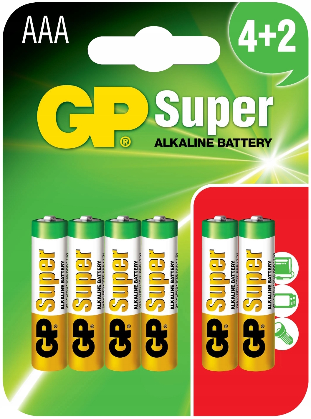 

Baterie Gp Alkaline LR03 Aaa 1,5V 6 szt