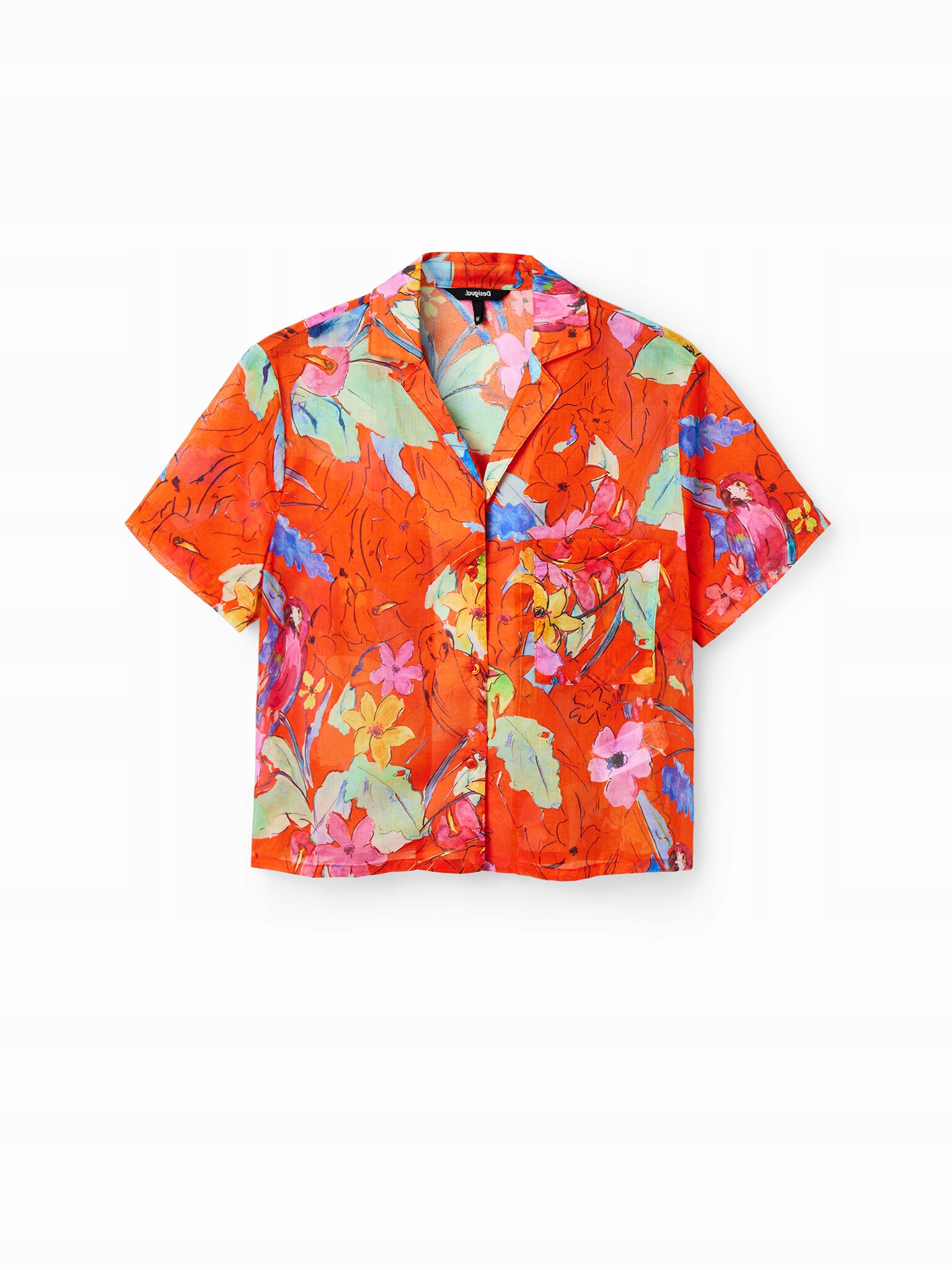 Desigual Koszula 23SWCW45 Pomarańczowy Loose Fit
