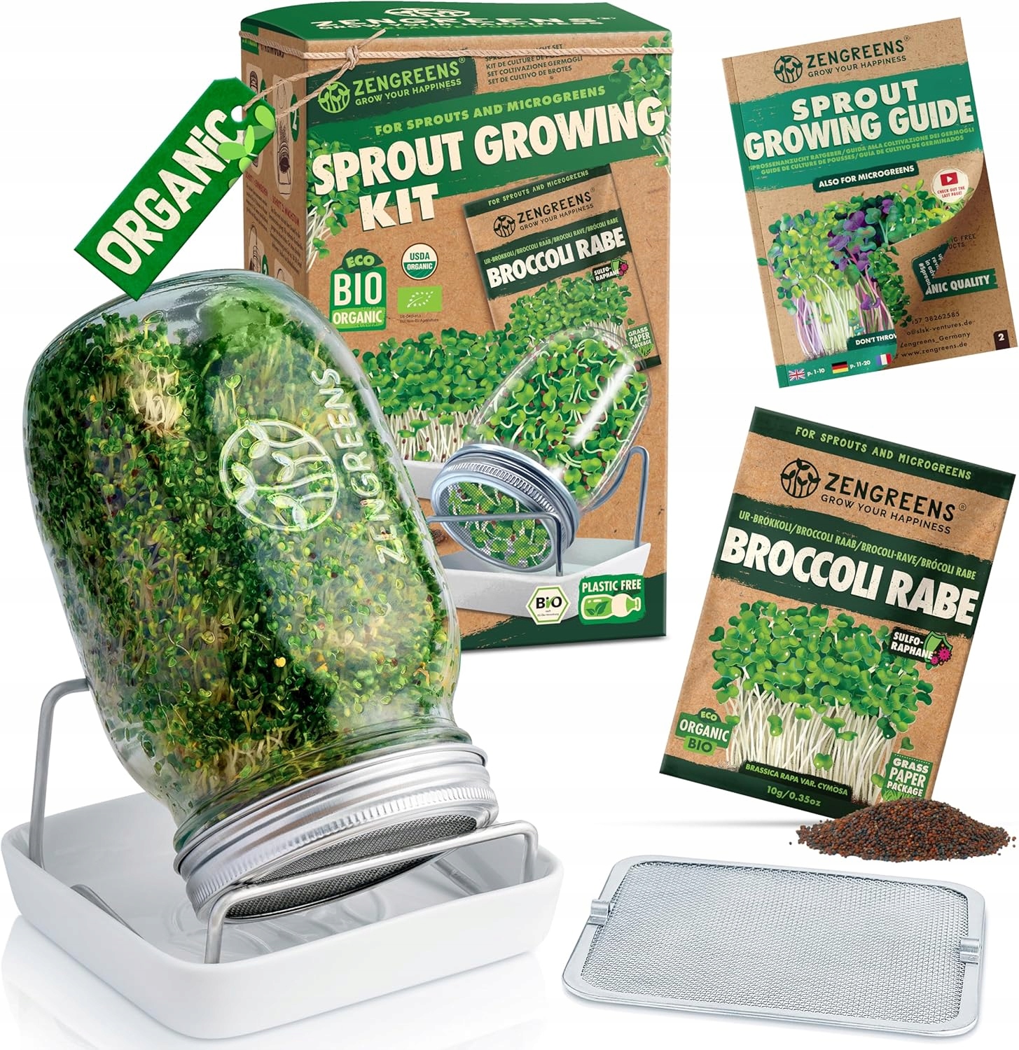 ZenGreens – sada sklenic na klíčení se semínky a videokurzem