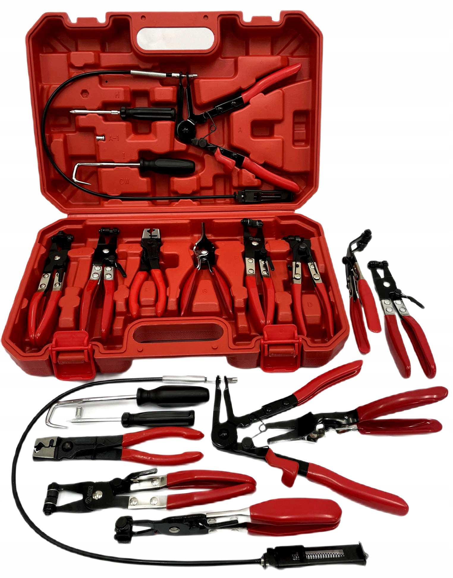 Kleště Na Pásky, Upínací Kryty S Lankem, Sada 9KS